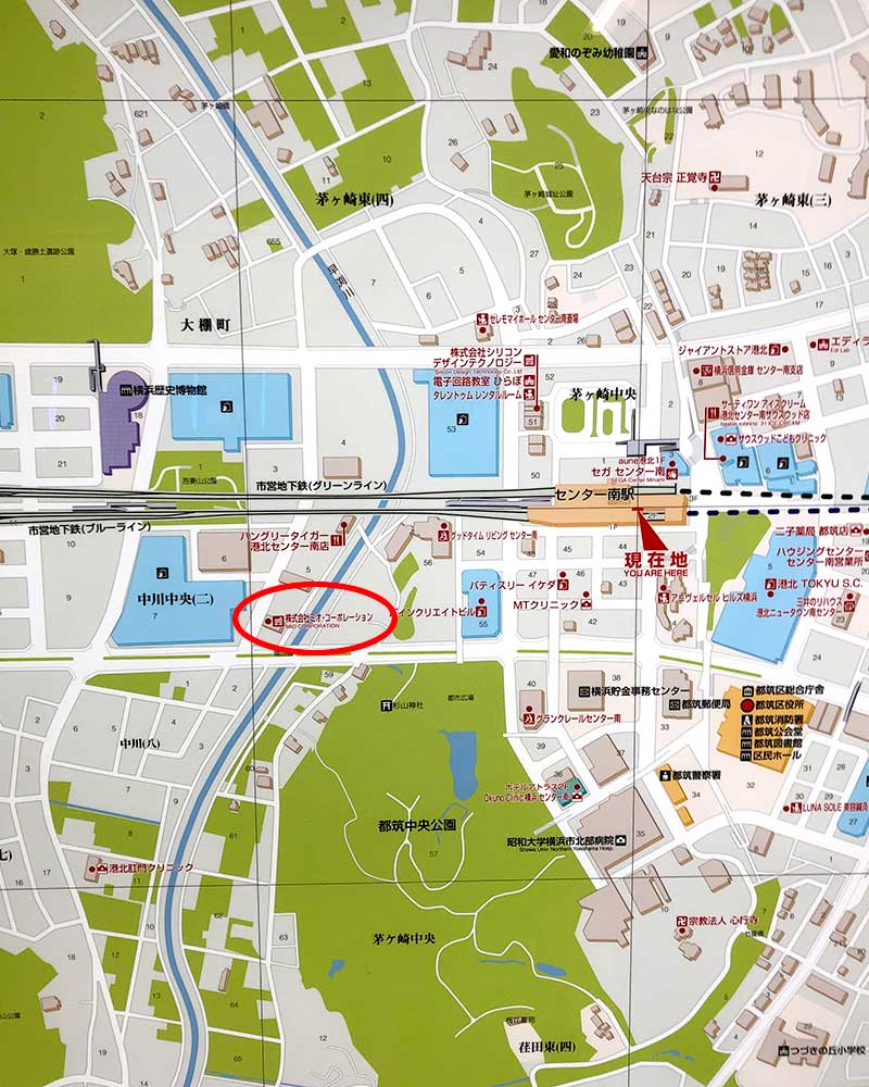 センター南駅周辺地図