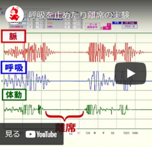 呼吸を止めたり離席の実験